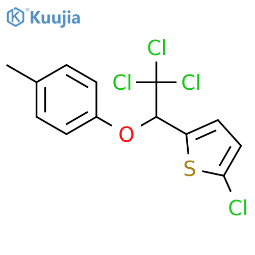 Thiophene, 2-chloro-5-[2,2,2-trichloro-1-(4-methylphenoxy)ethyl]- structure