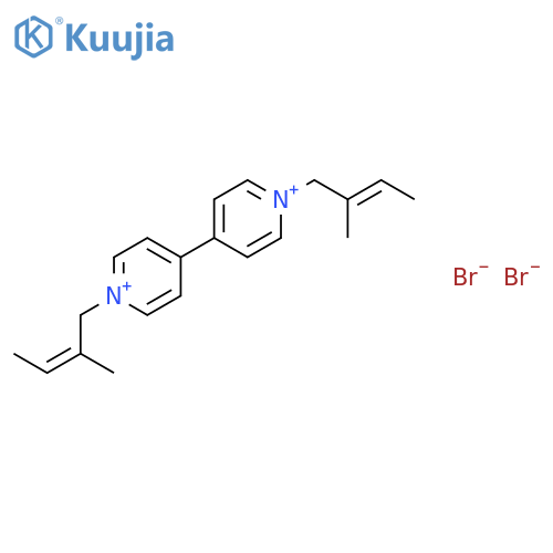 4,4'-Bipyridinium, 1,1'-bis(2-methyl-2-butenyl)-, dibromide structure
