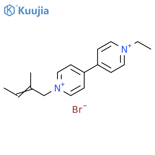4,4'-Bipyridinium, 1-ethyl-1'-(2-methyl-2-butenyl)-, dibromide structure