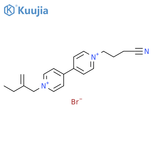 4,4'-Bipyridinium, 1-(3-cyanopropyl)-1'-(2-methylenebutyl)-, dibromide structure