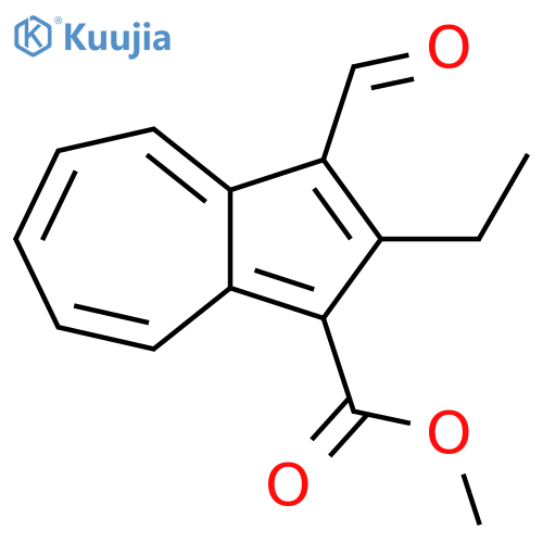 1-Azulenecarboxylic acid, 2-ethyl-3-formyl-, methyl ester structure
