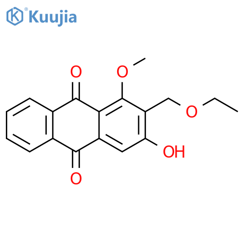 9,10-Anthracenedione, 2-(ethoxymethyl)-3-hydroxy-1-methoxy- structure