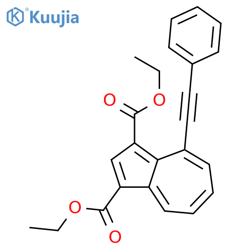 1,3-Azulenedicarboxylic acid, 4-(phenylethynyl)-, diethyl ester structure