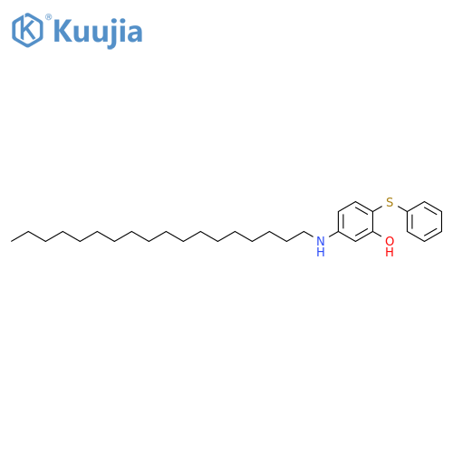 Phenol, 5-(octadecylamino)-2-(phenylthio)- structure
