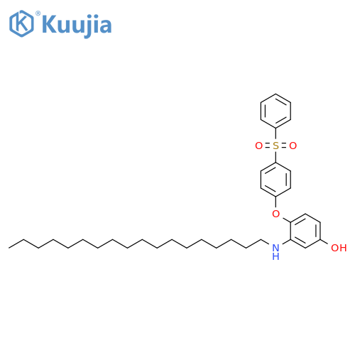 Phenol, 3-(octadecylamino)-4-[4-(phenylsulfonyl)phenoxy]- structure