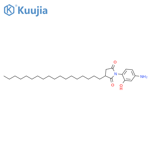 2,5-Pyrrolidinedione, 1-(4-amino-2-hydroxyphenyl)-3-octadecyl- structure