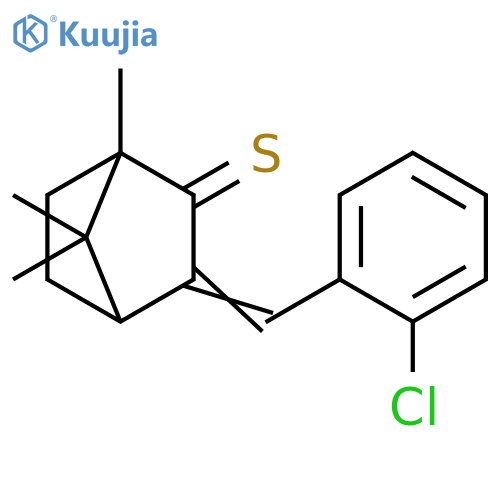 Bicyclo[2.2.1]heptane-2-thione,3-[(2-chlorophenyl)methylene]-1,7,7-trimethyl- structure