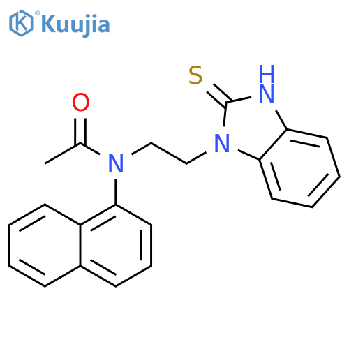 Acetamide,N-[2-(2,3-dihydro-2-thioxo-1H-benzimidazol-1-yl)ethyl]-N-1-naphthalenyl- structure