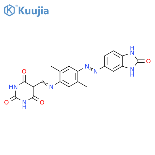 2,4,6(1H,3H,5H)-Pyrimidinetrione,5-[[[4-[(2,3-dihydro-2-oxo-1H-benzimidazol-5-yl)azo]-2,5-dimethylphenyl]imino]methyl]- structure