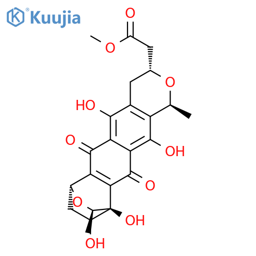 1,4-Ethanonaphtho[2,3-c:6,7-c']dipyran-9-aceticacid,1,3,4,6,7,9,10,11-octahydro-4,5,12,13-tetrahydroxy-3,7-dimethyl-6,11-dioxo-,methyl ester, (1R,3R,4S,7S,9R,13R)- structure