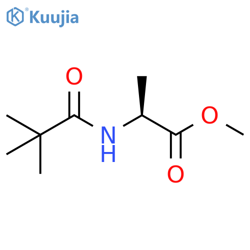 L-Alanine, N-(2,2-dimethyl-1-oxopropyl)-, methyl ester structure