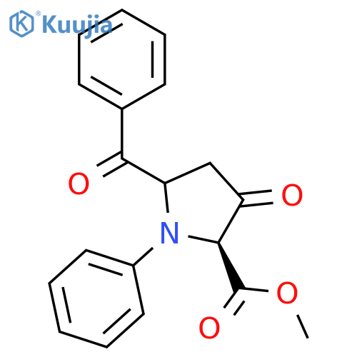 Proline, 5-benzoyl-3-oxo-1-phenyl-, methyl ester structure