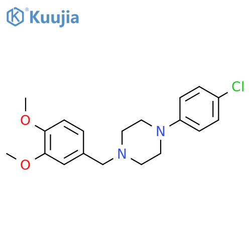 Piperazine,1-(4-chlorophenyl)-4-[(3,4-dimethoxyphenyl)methyl]- structure