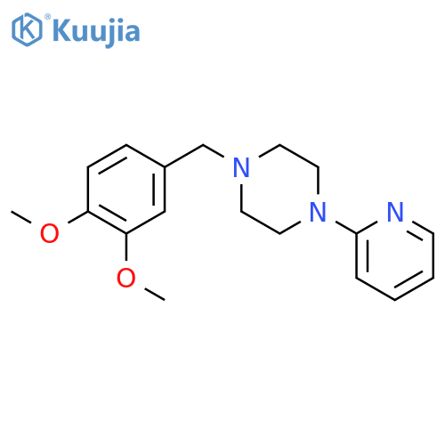 Piperazine,1-[(3,4-dimethoxyphenyl)methyl]-4-(2-pyridinyl)- structure
