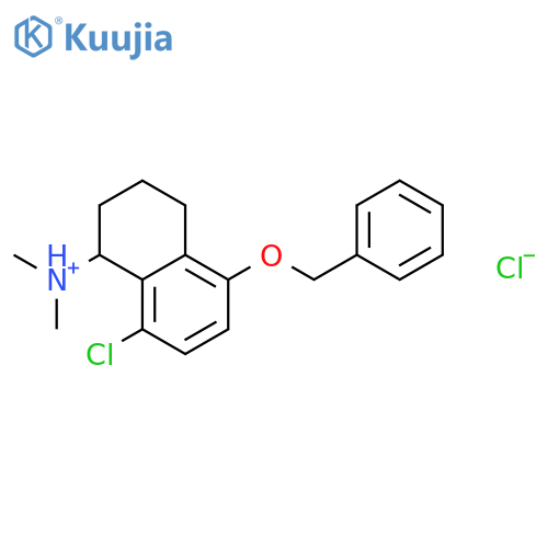 5-(benzyloxy)-8-chloro-N,N-dimethyl-1,2,3,4-tetrahydronaphthalen-1-aminium chloride structure