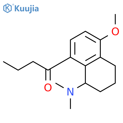 1-[8-(dimethylamino)-4-methoxy-5,6,7,8-tetrahydronaphthalen-1-yl]butan-1-one structure