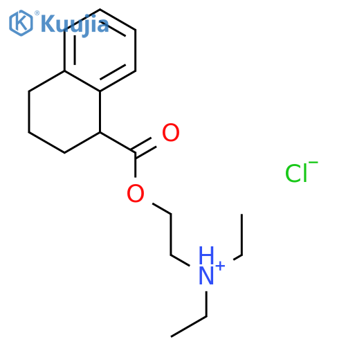 1-Naphthalenecarboxylicacid, 1,2,3,4-tetrahydro-, 2-(diethylamino)ethyl ester, hydrochloride (1:1) structure