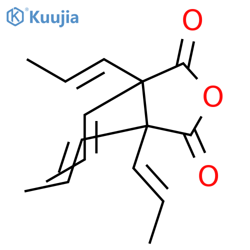 3,3,4,4-tetrakis(prop-1-enyl)oxolane-2,5-dione structure
