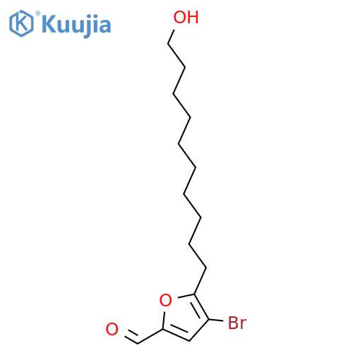 2-Furancarboxaldehyde, 4-bromo-5-(10-hydroxydecyl)- structure
