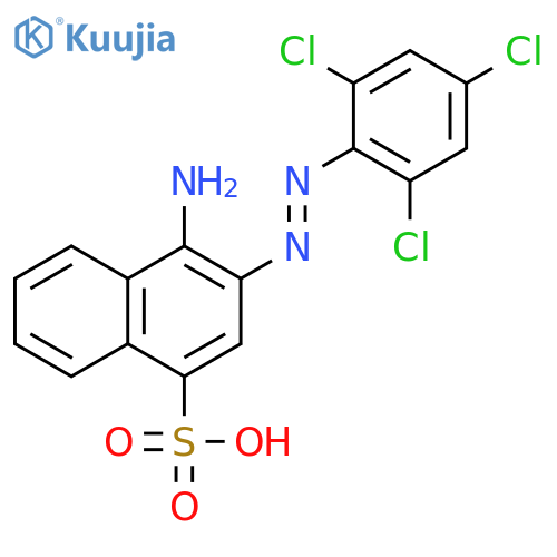 1-NAPHTHALENESULFONIC ACID, 4-AMINO-3-[(2,4,6-TRICHLOROPHENYL)AZO]- structure