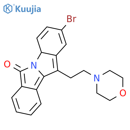 6H-Isoindolo[2,1-a]indol-6-one, 2-bromo-11-[2-(4-morpholinyl)ethyl]- structure