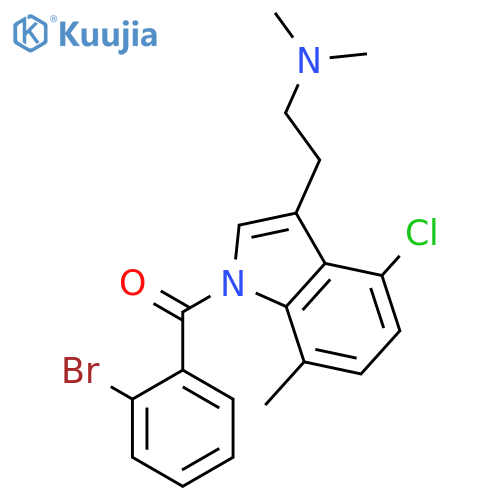 1H-Indole-3-ethanamine, 1-(2-bromobenzoyl)-4-chloro-N,N,7-trimethyl- structure
