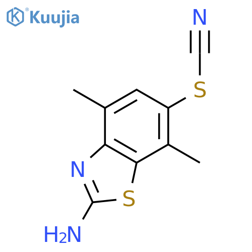 Thiocyanic acid, 2-amino-4,7-dimethyl-6-benzothiazolyl ester structure
