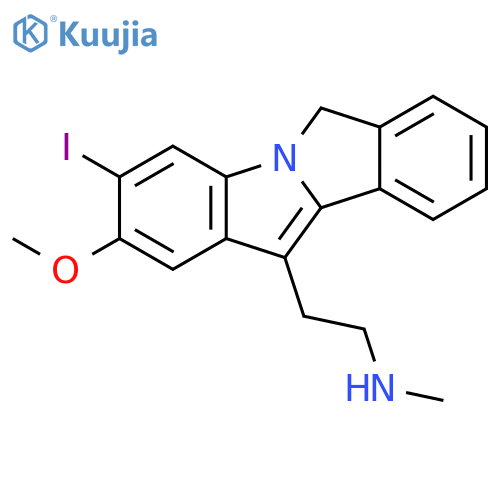 6H-Isoindolo[2,1-a]indole-11-ethanamine, 3-iodo-2-methoxy-N-methyl- structure