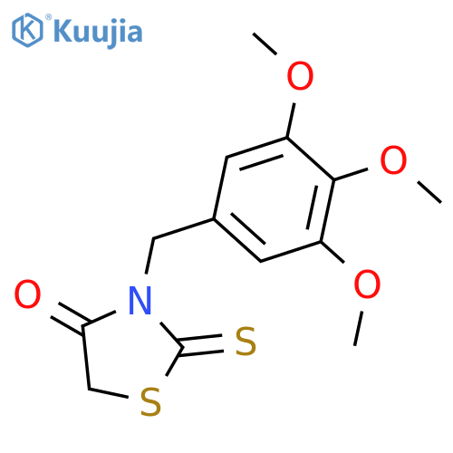 4-THIAZOLIDINONE, 2-THIOXO-3-[(3,4,5-TRIMETHOXYPHENYL)METHYL]- structure
