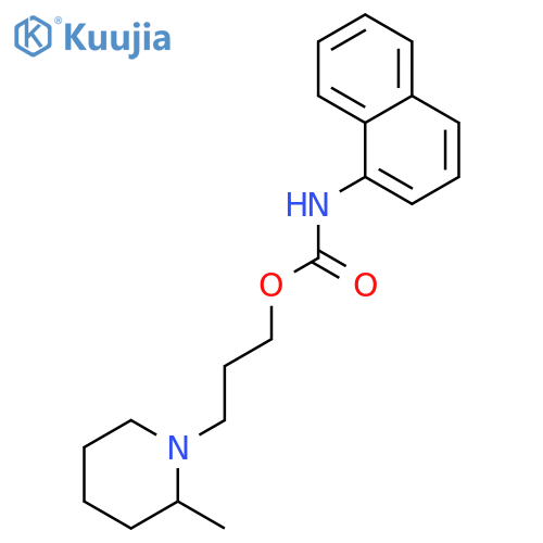 Carbamic acid,1-naphthalenyl-, 3-(2-methyl-1-piperidinyl)propyl ester (9CI) structure