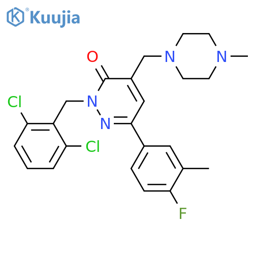 3(2H)-Pyridazinone,2-[(2,6-dichlorophenyl)methyl]-6-(4-fluoro-3-methylphenyl)-4-[(4-methyl-1-piperazinyl)methyl]- structure