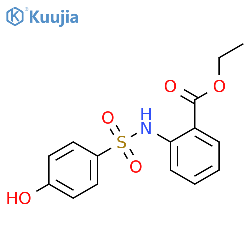 Benzoic acid, 2-[[(4-hydroxyphenyl)sulfonyl]amino]-, ethyl ester structure