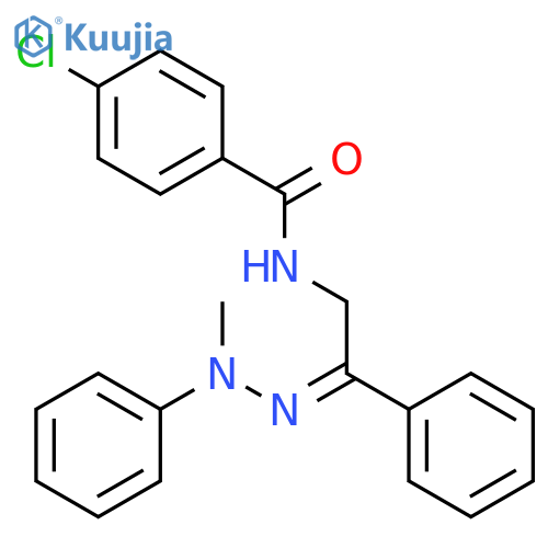 Benzamide, 4-chloro-N-[2-(methylphenylhydrazono)-2-phenylethyl]- structure