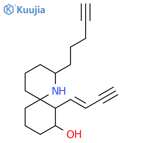 1-Azaspiro[5.5]undecan-8-ol,7-(1Z)-1-buten-3-yn-1-yl-2-(4-pentyn-1-yl)-, (2R,6R,7S,8S)- structure