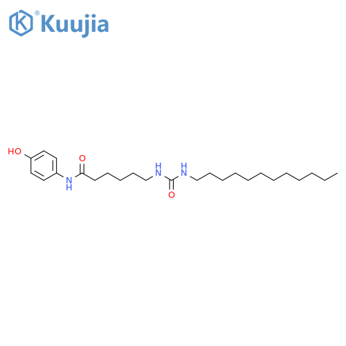 Hexanamide, 6-[[(dodecylamino)carbonyl]amino]-N-(4-hydroxyphenyl)- structure