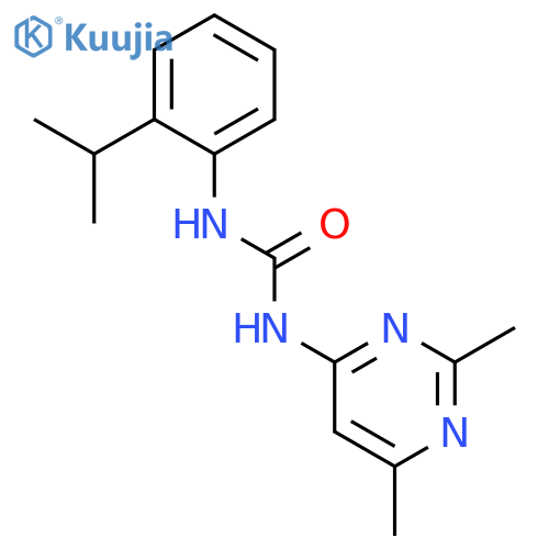Urea, N-(2,6-dimethyl-4-pyrimidinyl)-N'-[2-(1-methylethyl)phenyl]- structure