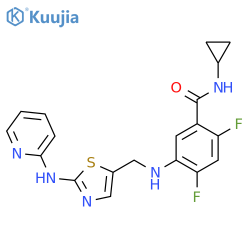 Benzamide, N-cyclopropyl-2,4-difluoro-5-[[[2-(2-pyridinylamino)-5-thiazolyl]methyl]amino]- structure