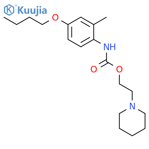 Carbamic acid,(4-butoxy-2-methylphenyl)-, 2-(1-piperidinyl)ethyl ester (9CI) structure