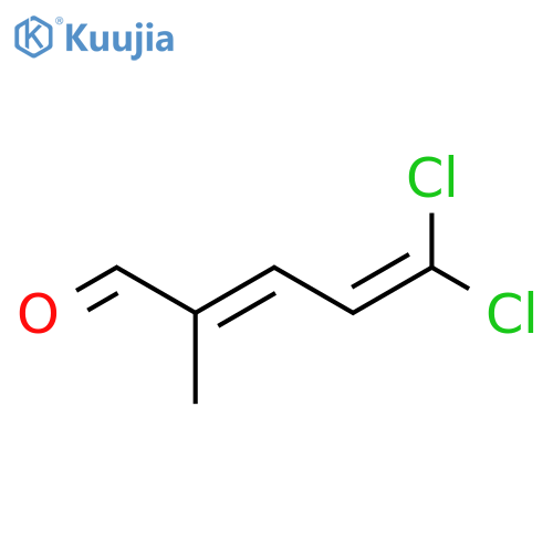 2,4-Pentadienal, 5,5-dichloro-2-methyl-, (E)- structure