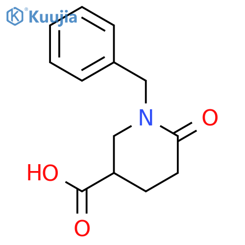 (3R)-1-benzyl-6-oxopiperidine-3-carboxylic acid structure
