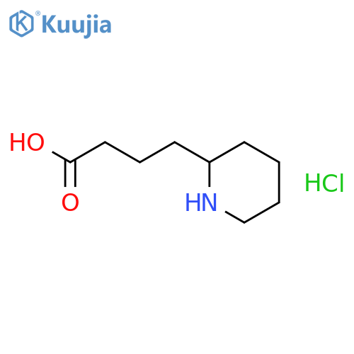 4-(piperidin-2-yl)butanoic acid hydrochloride structure