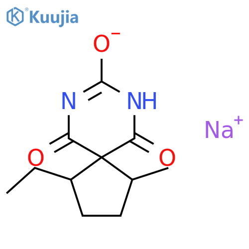 7,9-Diazaspiro[4.5]decane-6,8,10-trione,1-ethyl-4-methyl-, sodium salt (1:1) structure