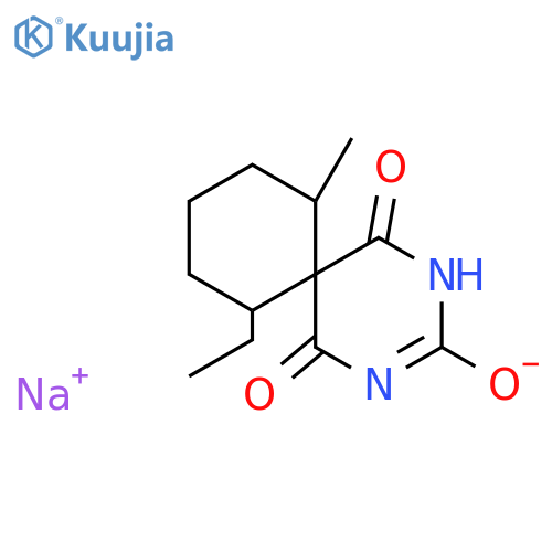 2,4-Diazaspiro[5.5]undecane-1,3,5-trione,7-ethyl-11-methyl-, sodium salt (1:1) structure