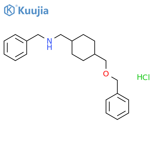 Benzenemethanamine,N-[[4-[(phenylmethoxy)methyl]cyclohexyl]methyl]-, hydrochloride (1:2) structure