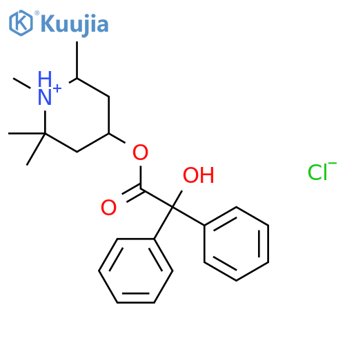 4-{[hydroxy(diphenyl)acetyl]oxy}-1,2,2,6-tetramethylpiperidinium chloride structure
