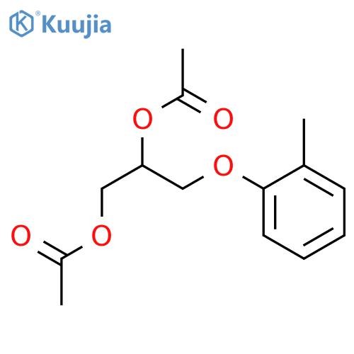 1,2-Propanediol,3-(2-methylphenoxy)-, 1,2-diacetate structure