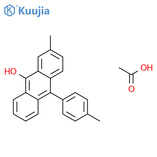 9-Anthracenol, 2-methyl-10-(4-methylphenyl)-, acetate structure