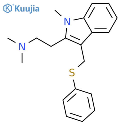 1H-INDOLE-2-ETHANAMINE, N,N,1-TRIMETHYL-3-[(PHENYLTHIO)METHYL]- structure