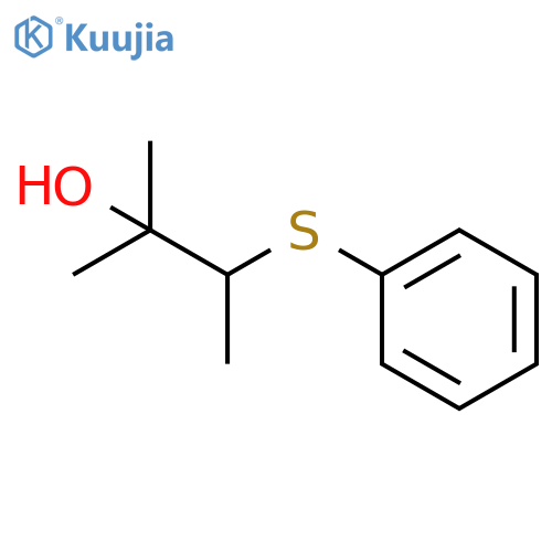 2-Butanol, 2-methyl-3-(phenylthio)- structure