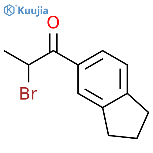 2-Bromo-1-(2,3-dihydro-1H-inden-5-yl)propan-1-one structure